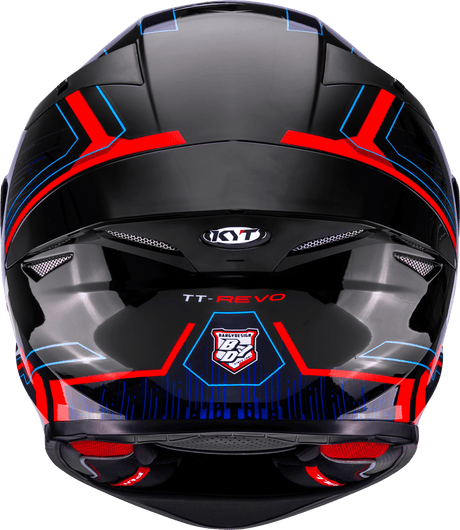 KYT TT-Revo Speeding Black Red Blue