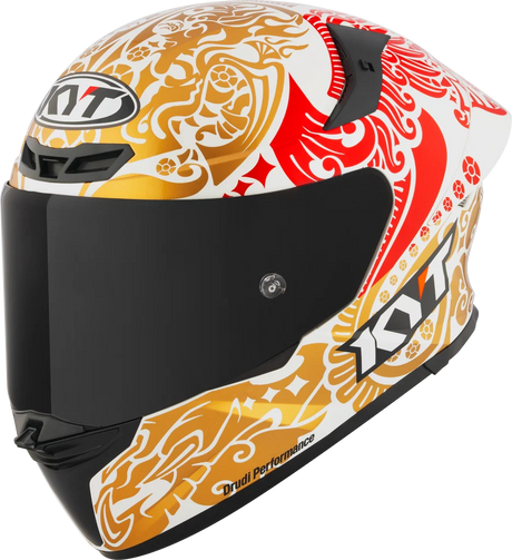 KYT TT-Revo Enea Bastianini Indonesia Replica 2023 Gloss Pearl White
