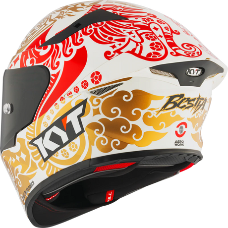 KYT TT-Revo Enea Bastianini Indonesia Replica 2023 Gloss Pearl White