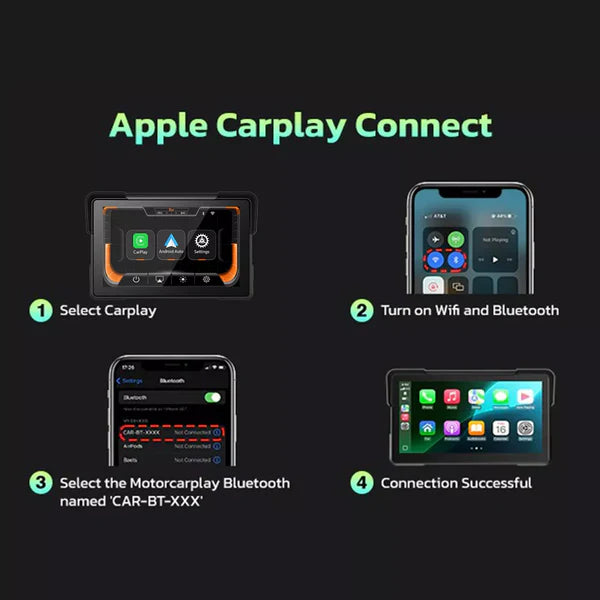 C7 7-inch HD Screen for Motorcycle CarPlay & Android Auto