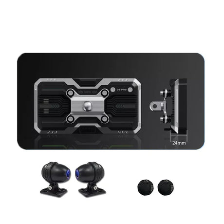 C9 Max Motorcycle Front & Rear Camera with Wireless CarPlay