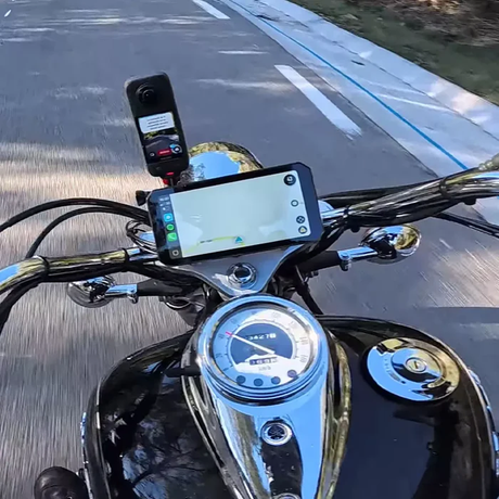 C9 Max Motorcycle Front & Rear Camera with Wireless CarPlay