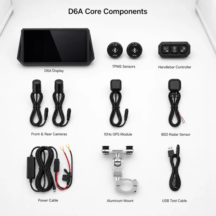 AOOCCI D6A 6.1" Ultra-Wide Smart Display with 77GHz Radar BSD & TPMS | 2K Dual Dash Cam