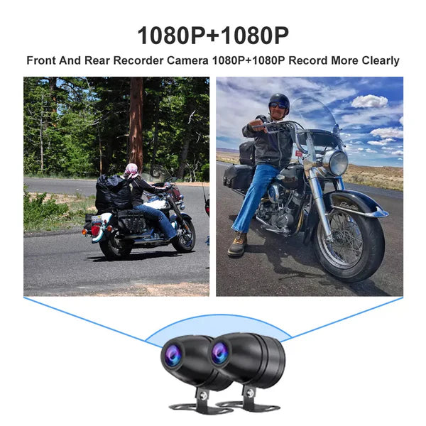 Aoocci C5 5" Portable CarPlay Motorcycle Camera Front&Rear Dash Cam