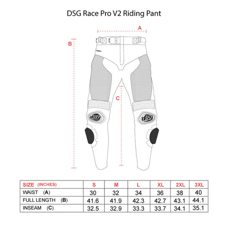 DSG Race Pro V2 Riding Pant Black