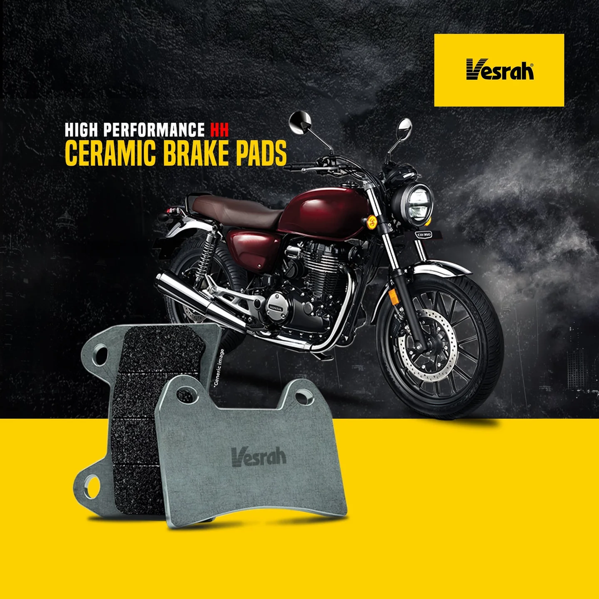 Honda Hness CB350/ CB 350/ CB 350 RS Vesrah BRAKE PADS (Ceramic)
