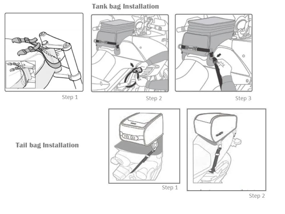 Raida GPS-Series Tank/Tail Bag Straps