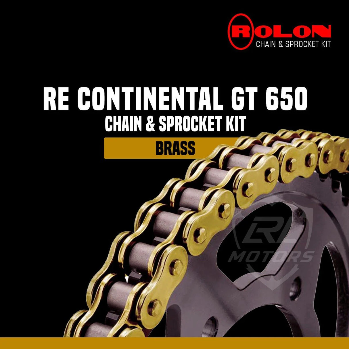 Royal Enfield Interceptor 650 / Continental GT 650 Rolon Brass chain sprocket kit