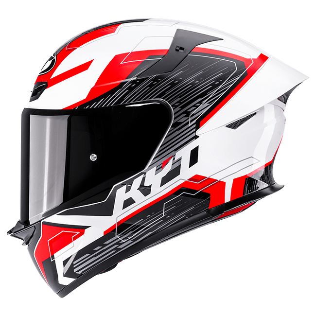 KYT TT-Revo Speeding White Red